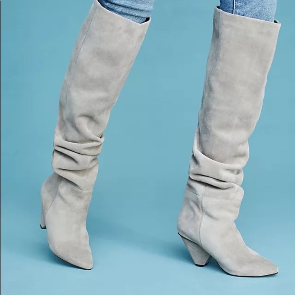 Jeffrey Campbell Senita cone boots in Taupe